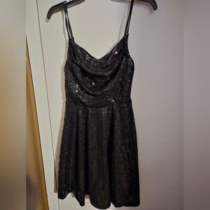 Shein Size M Elegant Black Sequin Dress